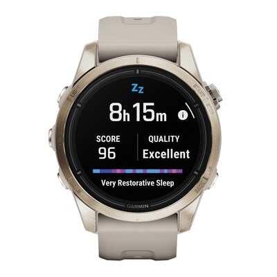 Garmin epix Pro Smart Watch, 42mm, Soft Gold & Light Sand (GRM0280210)