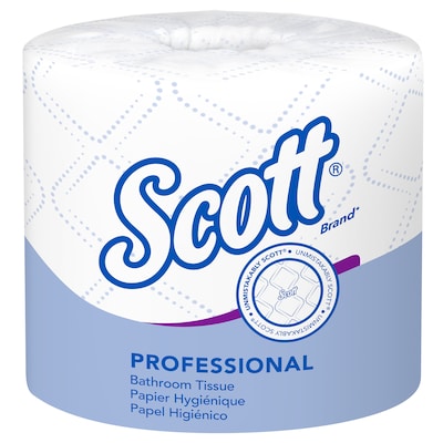 Scott Professional Recycled Toilet Paper, 2-ply, White, 550 Sheets/Roll, 80 Rolls/Case (04460)