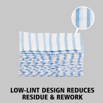 Rubbermaid HYGEN Microfiber Cleaning Cloths, 12" x 12", White/Blue, 600 Cloths/Pack (2134283)