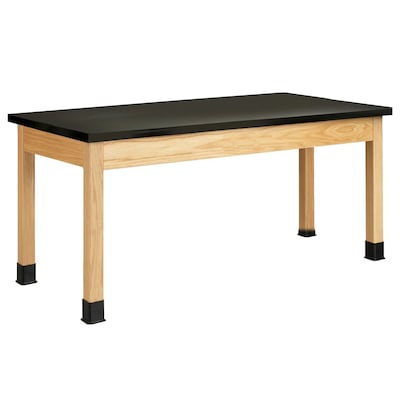 Diversified Woodcrafts School Classroom Rectangular Science Lab Table, 72 x 24, Oak (P7306K30N)