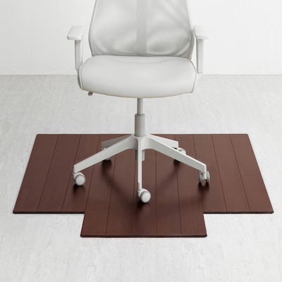 Anji Mountain Deluxe Bamboo Carpet & Hard Floor Chair Mat with Lip, 44 x 52, Dark Cherry (AMB24006W)