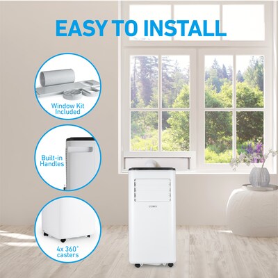 Coby 115-Volt 10,000 BTU (7,100 BTU DOE) Portable Air Conditioner, with Remote, White (CBPAC710)
