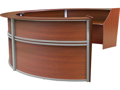 Regency Marque 142W Curved Reception Desk Workstation, Cherry (77294CH)