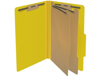 Medical Arts Press Pressboard Classification Folder, 2 Dividers, 2" Expansion, Legal Size, Yellow, 1