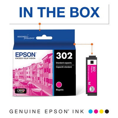 Epson T302 Magenta Standard Yield Ink Cartridge