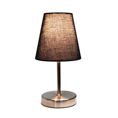 Creekwood Home Nauru 10.50 LED Table Lamp, Sand Nickel/Black (CWT-2007-BK)
