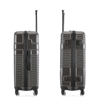 InUSA Resilience 29.52" Hardside Suitcase, 4-Wheeled Spinner, TSA Checkpoint Friendly, Coal (IURES00L-COA)