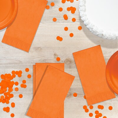 Creative Converting Touch of Color Guest Towels, 3-ply, Sunkissed Orange, 192/Carton (95191)