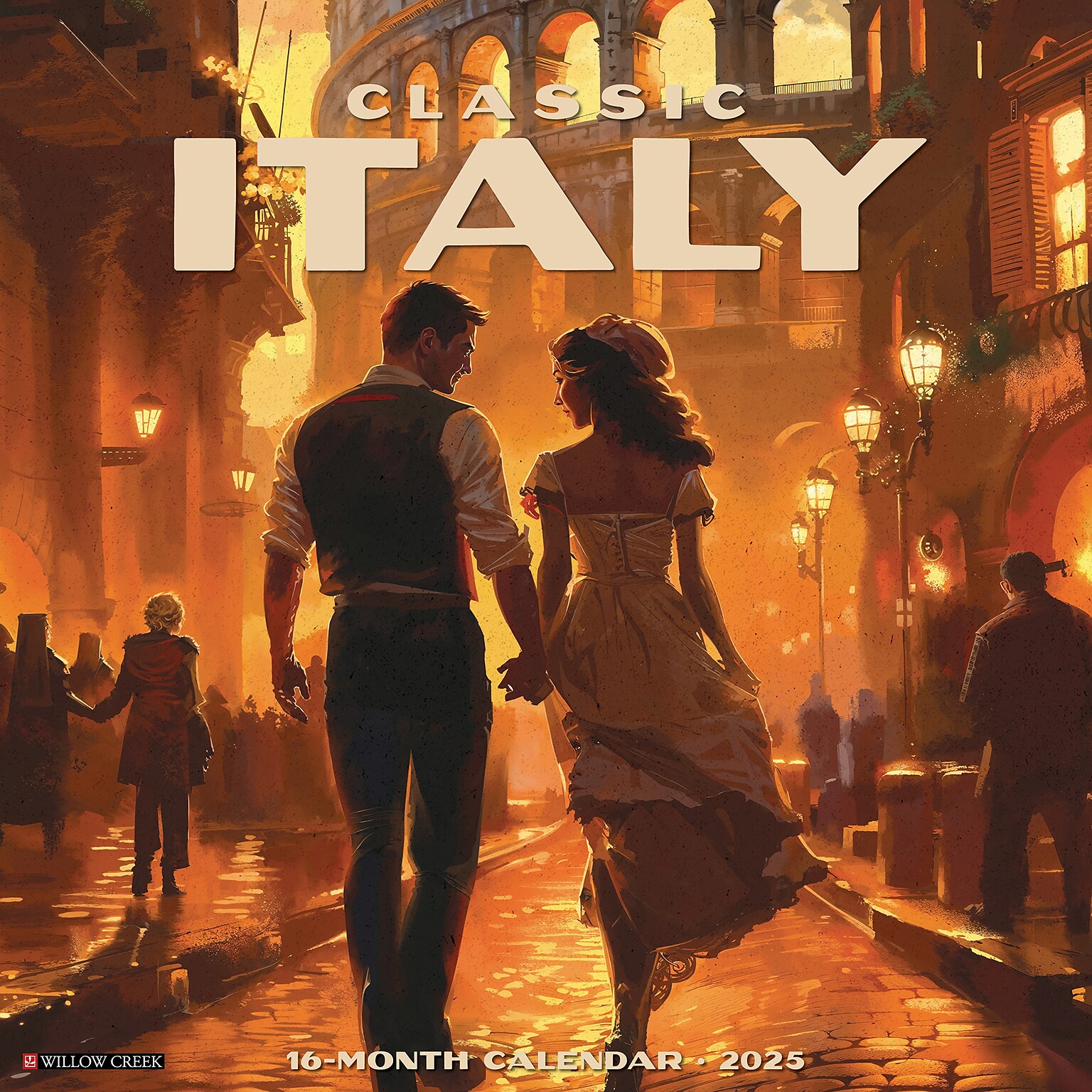 2025 Willow Creek Classic Italy 12 x 12 Monthly Wall Calendar (47194)