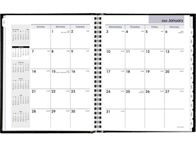 2024 AT-A-GLANCE DayMinder Premiere 7 x 8.5 Monthly Planner, Black (G400H-00-24)