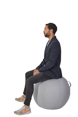 Victor Technology Alba MoveHop Ergonomic Ball Chair, Gray (MHBALLG)