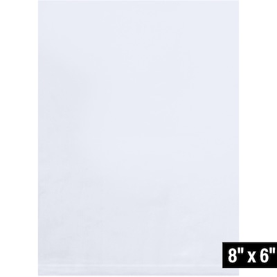 6 x 8 Layflat Poly Bag, 4 Mil, Clear, 1000/Carton (001105)