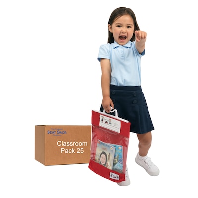 Seat Sack Read-n-Go, 17.3 x 12.4 x 5.71, Red, 25/Pack (80191)