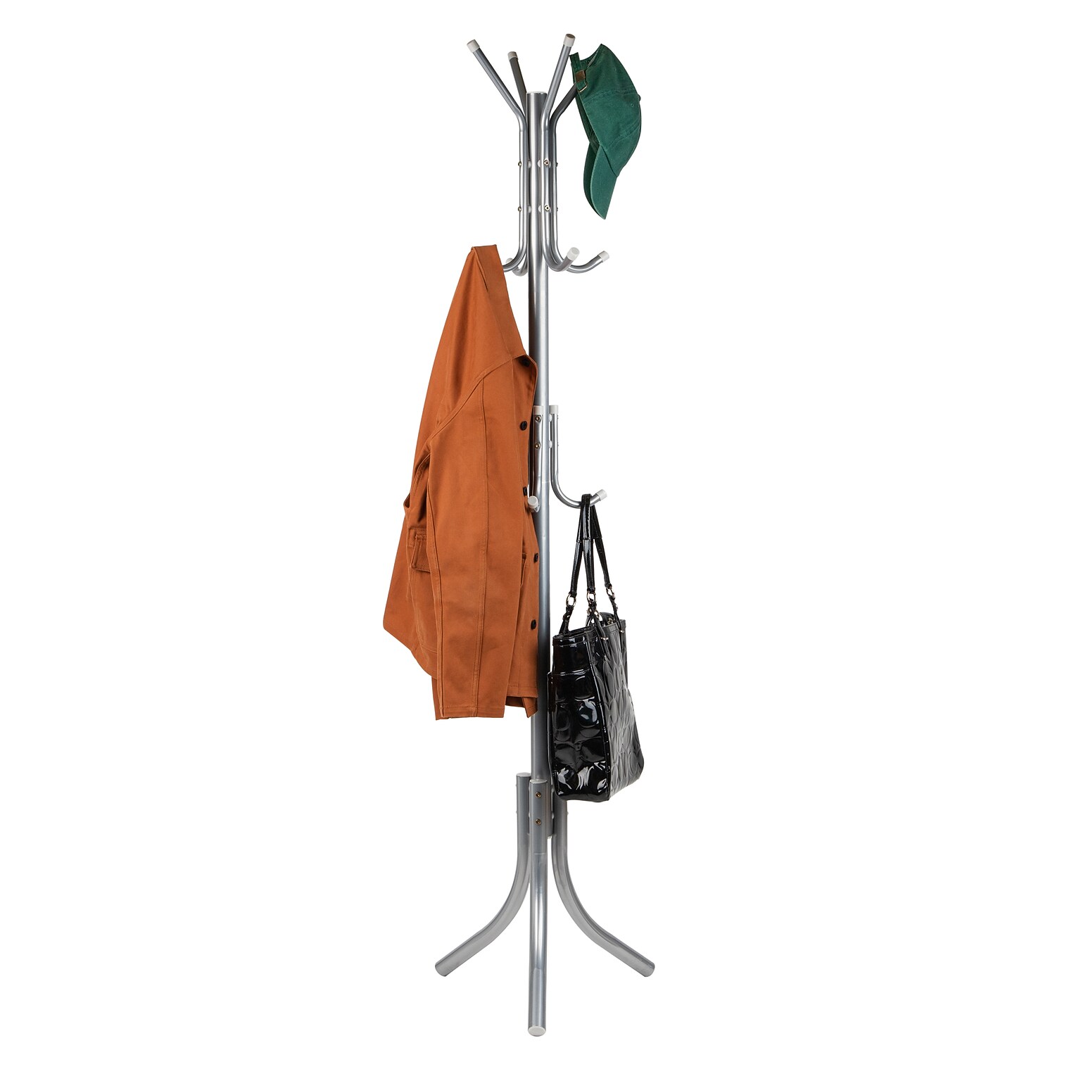 Mind Reader Freestanding Coat Rack, Silver, Metal (COATRACK11-SIL)
