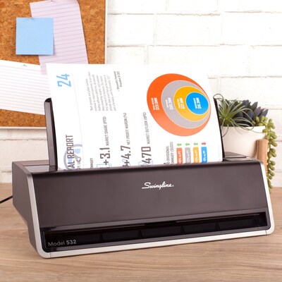 Swingline® Commercial Electric 2-Hole Punch, 28 Sheet Capacity, Black(A7074532)