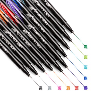 BIC Intensity Fineliner Felt Pens, Fine Point, Assorted Inks, 10/Pack (FPINFAP10-AST)