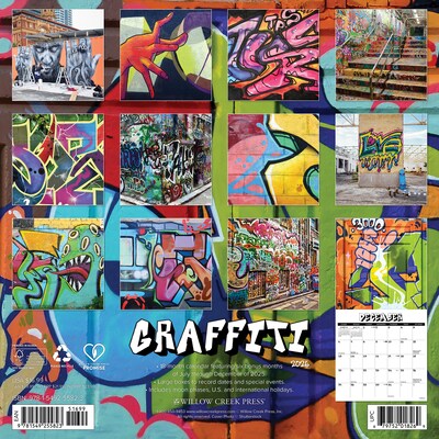 2026 Willow Creek Graffiti 12 x 12 Monthly Wall Calendar (55823)
