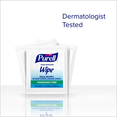 PURELL Individually Wrapped 70% Alcohol Sanitizing Hand Wipes, 1,000 Wipes/Carton (9021-1M)