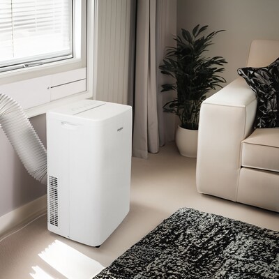 Whirlpool 115-Volt 14,000 BTU Portable Air Conditioner with Remote, White (WHNP141AW)