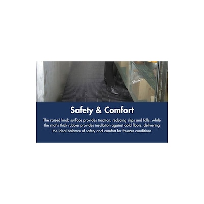 NoTrax Deep Freeze Mat Anti-Fatigue Commercial Floor Mat, 3' x 5', Black (765S0035BL)