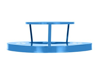Alpine Industries Metal Commercial Outdoor Rain Bonnet Lid for 38-Gallon Recycling Receptacle, Blue (479-38-A-BLU)