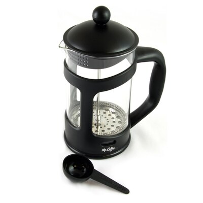 Mr. Coffee Daily Brew Coffee Press, Silver/Clear, 1.2 QT