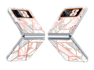 i-Blason Cosmo Marble Pink Snap Case for Samsung Galaxy Z Flip4 (Galaxy2022-ZFlip4-5G-Cosmo-Marble)