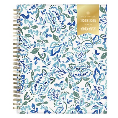 2026-2027 Blue Sky Day Designer Hawthorne 7 x 9 Academic Year Weekly & Monthly Planner, Plastic Cover, Blue (158188)