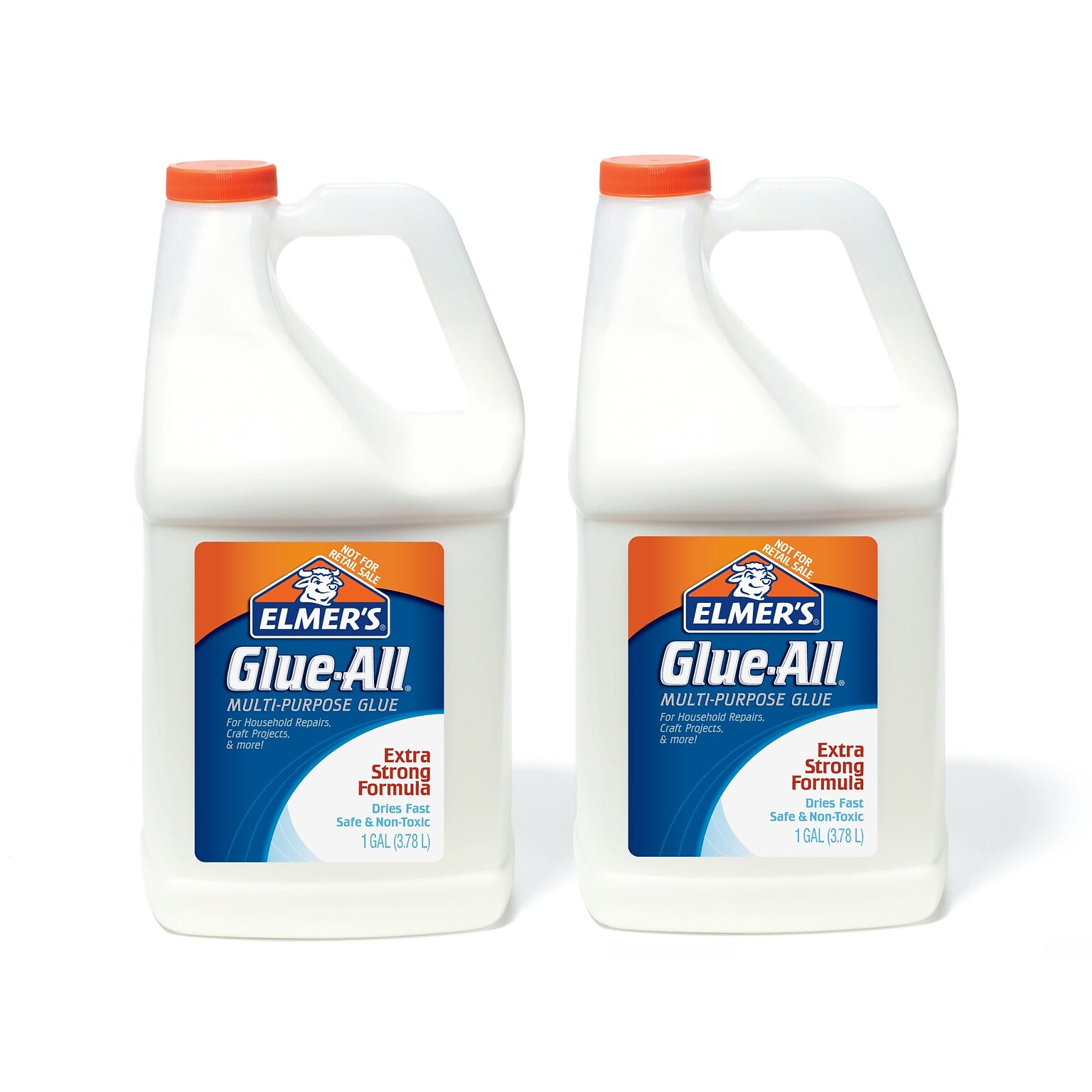 Elmers Multi-Purpose Washable Removable Liquid Craft Glue, 128 oz., White, 2/Pack, (E1326NR)