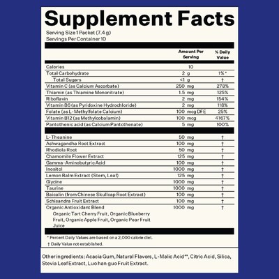 Blueshift Calm Blackberry Sage Powder Drink Mix, 10/Packets/Box, 2/Box (600-04168)