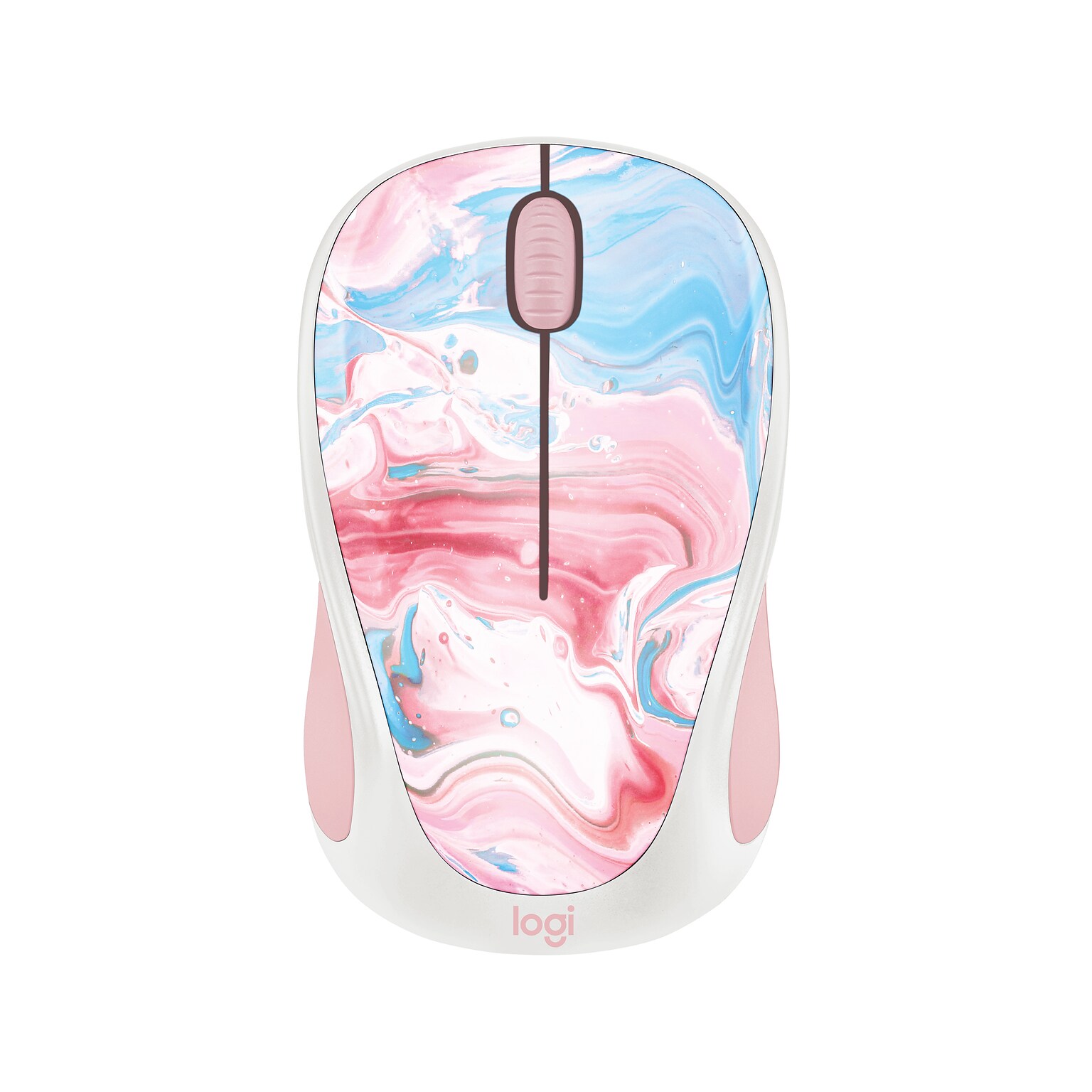 Logitech Design Limited Edition Cotton Candy Wireless Ambidextrous Optical Mouse, Multicolor (910-007055)