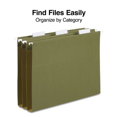 Staples® Hanging File Folder Tabs, Clear, 50/Pack (ST10987-CC)