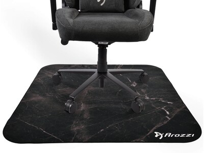 Arozzi ZONA Quattro Collection Carpet & Hard Floor Chair Mat, Black Marble (AZ-ZONA-QTRO-BKM)