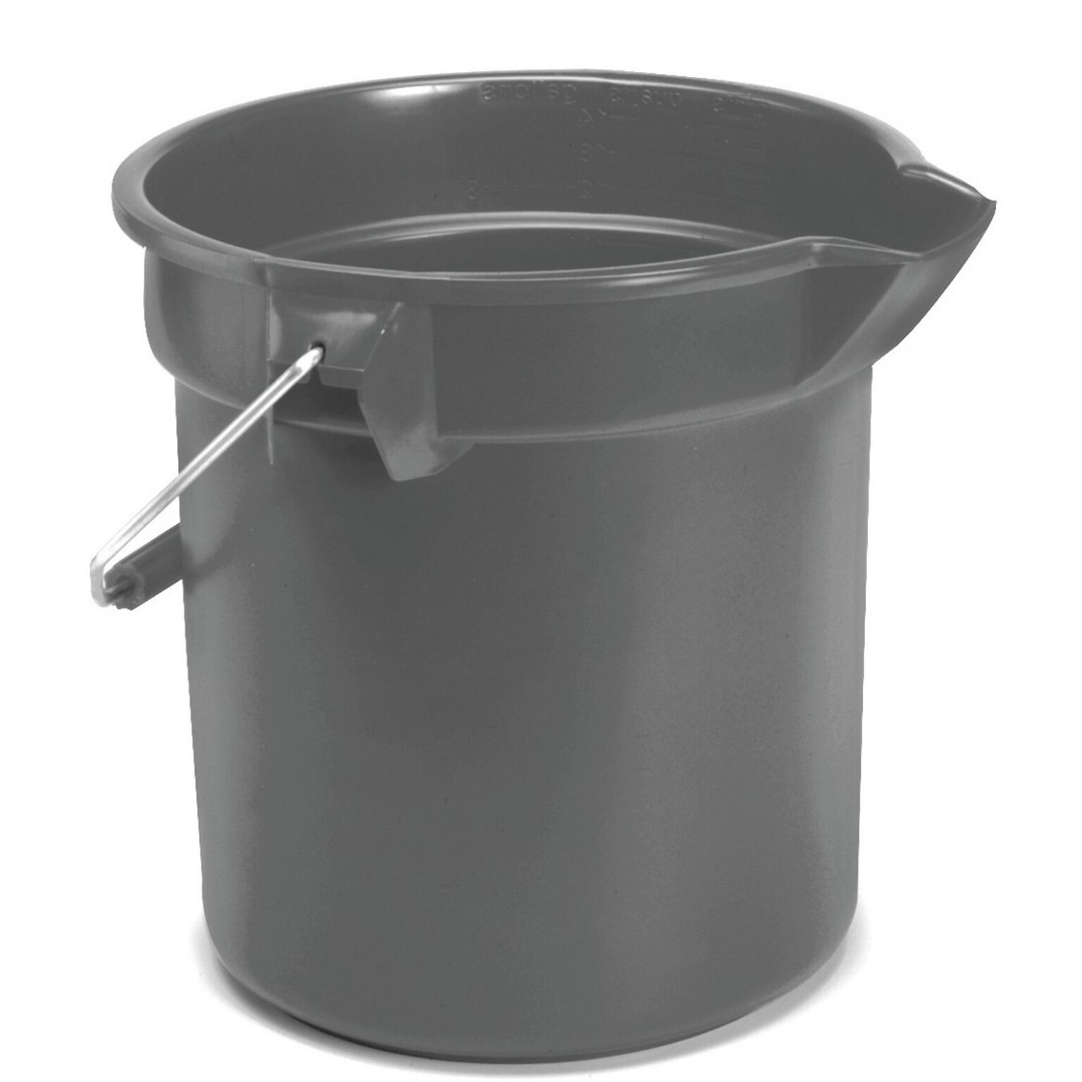 Rubbermaid Brute Plastic Bucket, 10 Quart, Gray (FG296300GRAY)