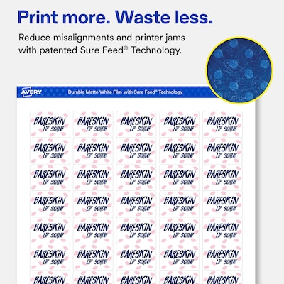 Avery Rectangle Laser/Inkjet Multipurpose Labels, White, 50 Labels/Sheet, 100 Sheets/Pack (19479311246)
