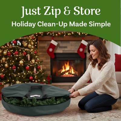 DTX Intl Wreath Storage Bag, Green (83-DT5570)
