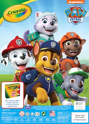 Crayola Paw Patrol Characters Coloring Book, 96 Pages (42725)