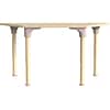 Flash Furniture Bright Beginnings Hercules Trapezoid Table, 47 x 20.75, Height Adjustable, Beech (