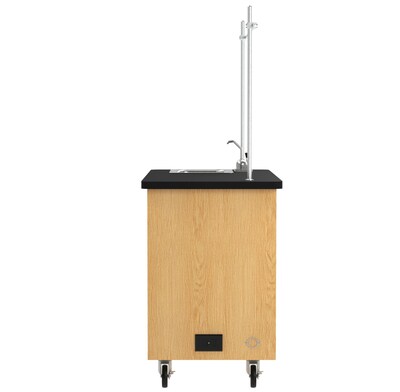 Diversified Woodcrafts Kinetic Mobile Demo Cabinet Rectangular Demonstration Table, 48" x 24", Oak (4111K)