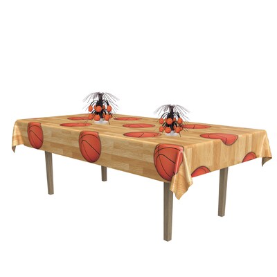 Beistle Basketball Mini Centerpieces, Orange/Black, 3/Pack (54586)