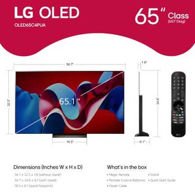 LG Evo C4 65" Smart 4K Ultra HD TV (OLED65C4PUA)