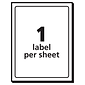 Avery TrueBlock Laser/Inkjet Shipping Labels, 4" x 6",  White, 1 Label/Sheet, 20 Sheets/Pack (5292)