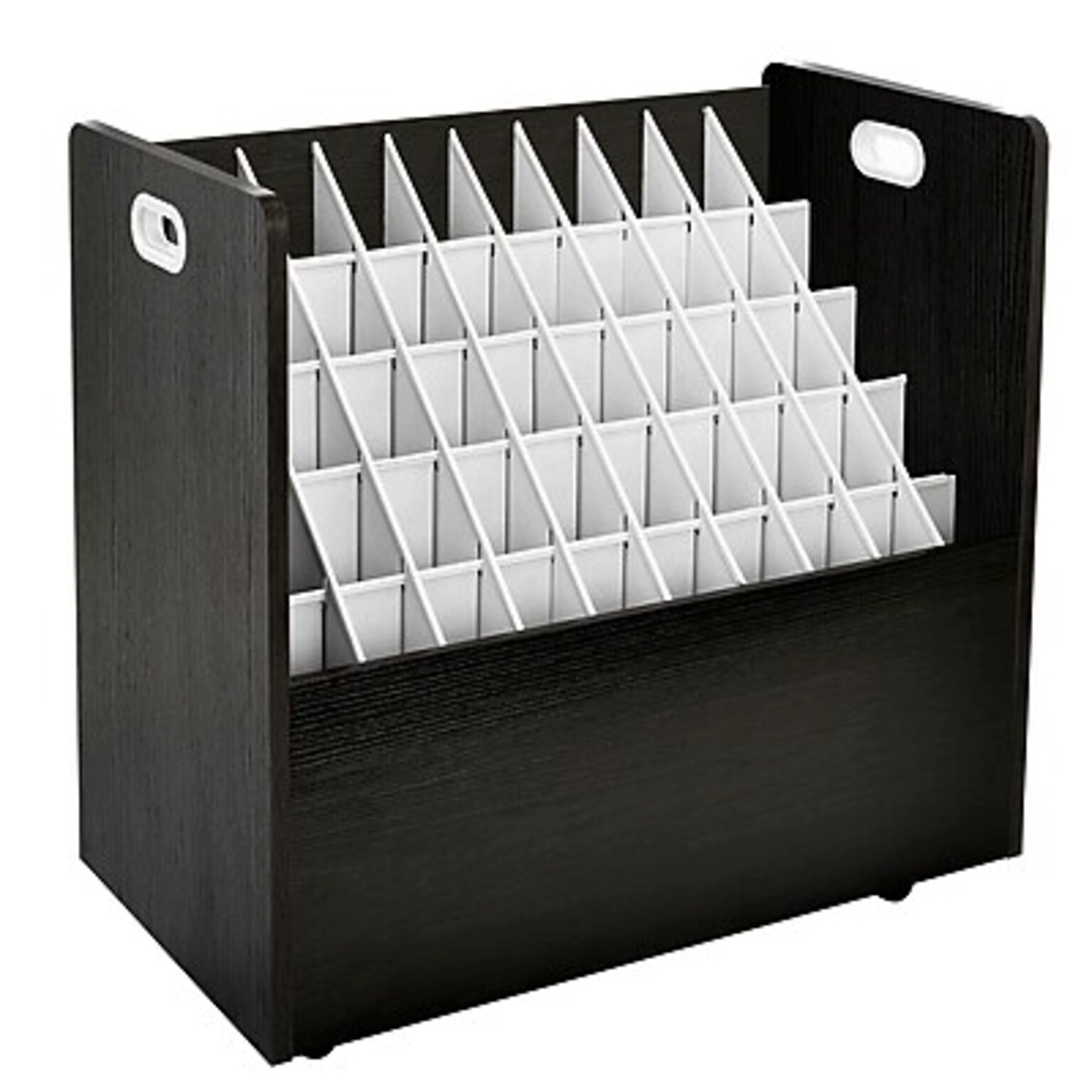 AdirOffice 50-Slot Mobile Roll File, 28.5H x 30W x 15.75D, Black (626-BLK-KIT1)