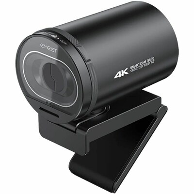 EMEET SmartCam S600 HD 4K 8MP Webcam, Tripod Mount, Black (EMS60U-LD)