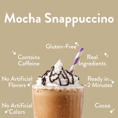 ColdSnap Mocha Snappuccino Frozen Latte Mix, Single Serve Pods, 12 Pods/Pack, COLDSNAP MACHINE REQUIRED (600042)