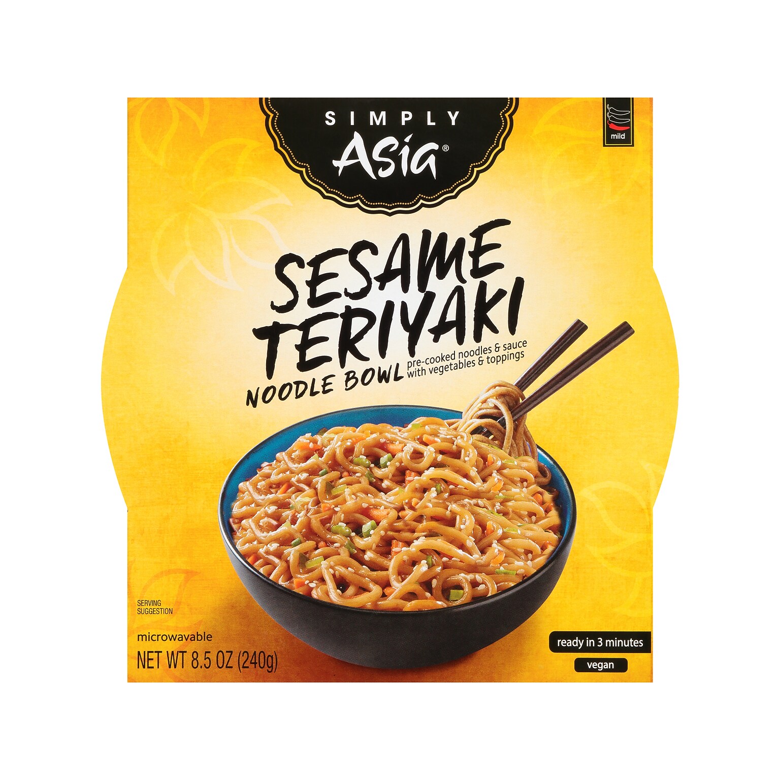 McCormick Simply Asia Sesame Teriyaki Noodle Bowl, 8.5 oz., 6/Carton (THA00086)
