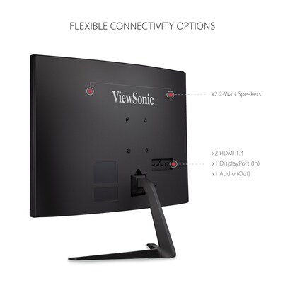 ViewSonic 32" Curved 180Hz LCD Gaming Monitor, Black (VX3218-PC-MHD)