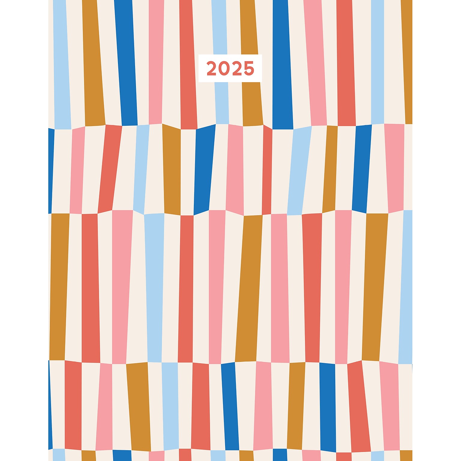 2025 Willow Creek Modern Stripe 5 x 9.5 Monthly Planner, Multicolored (48597)
