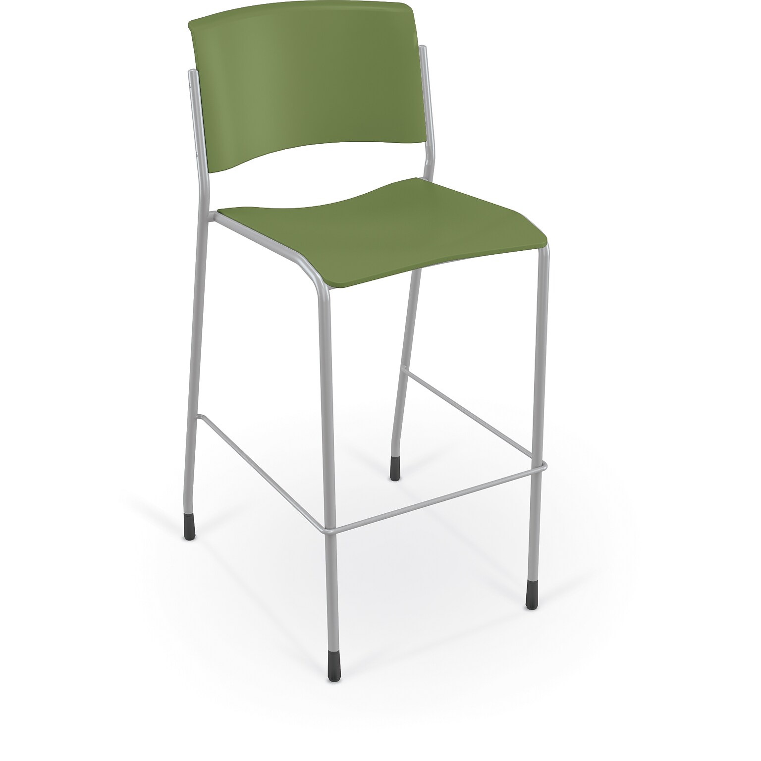 MooreCo Akt 4-Leg Student Stool, Moss (56580-GL-MOSS)