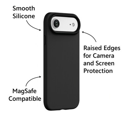 SaharaCase Venture Series MagSafe Phone Case for iPhone 17 Air, Shock Absorbing, Scorpion Black (CP00944)